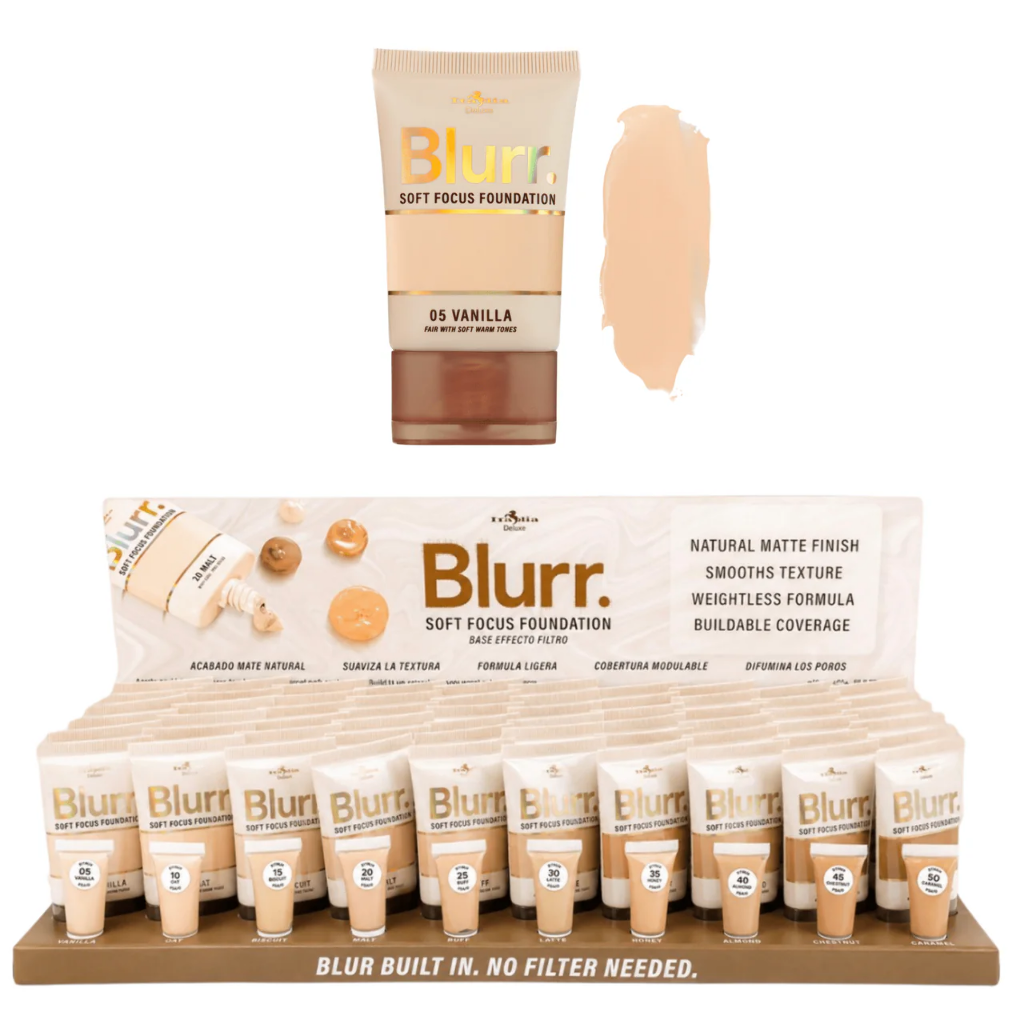 BLURR SOFT FOCUS FOUNDATION (10 SHADES, 6PCS/SHADE, 60PCS TOTAL) w/ TESTERS