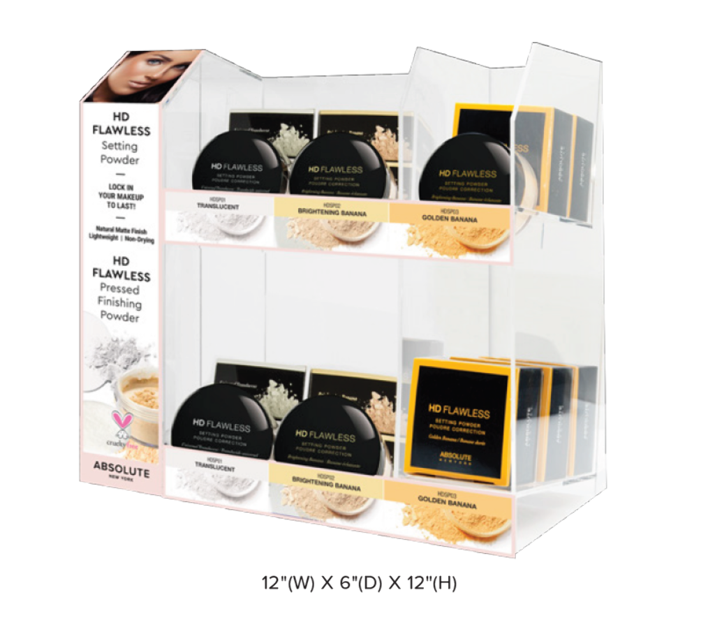 ABNY - HD FLAWLESS SETTING POWDER SET (3SKUS, 6PCS/SKU, 18PCS TOTAL) w/ ACRYLIC DISPLAY