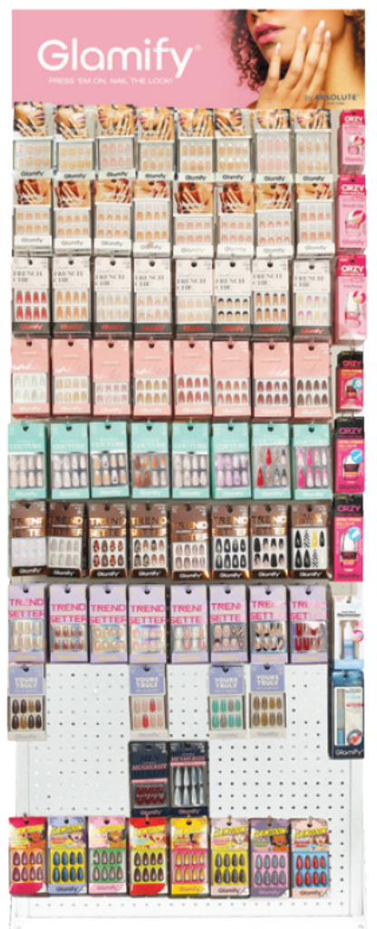 ABNY - GLAMIFY NAIL TIP FLOOR DISPLAY (72SKUS, 3PCS/SKU, 216PCS TOTAL) w/ FLOOR DISPLAY [SPECIAL ORDER VIA WHATSAPP ONLY]