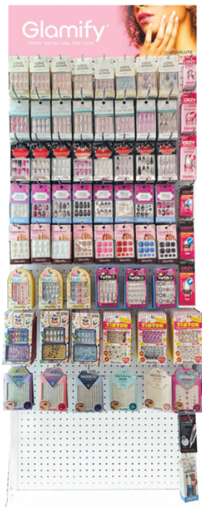 ABNY - GLAMIFY NAIL TIP FLOOR DISPLAY 2 (56SKUS, 3PCS/SKU [NSGM01-06; 6PCS EA], 216PCS TOTAL) w/ FLOOR DISPLAY [SPECIAL ORDER VIA WHATSAPP]