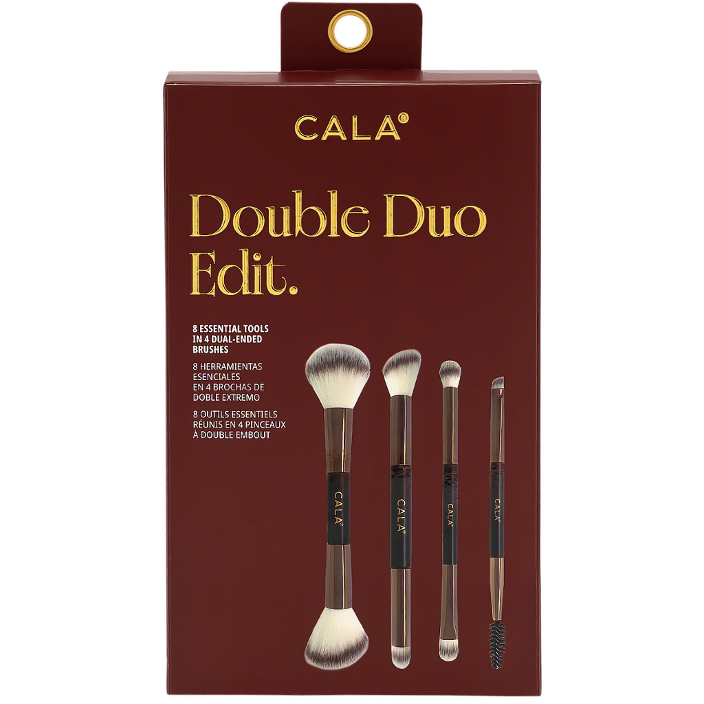 CALA - DOUBLE DUO EDIT - 4 DUAL ENDED BRUSHES (BURGUNDY)