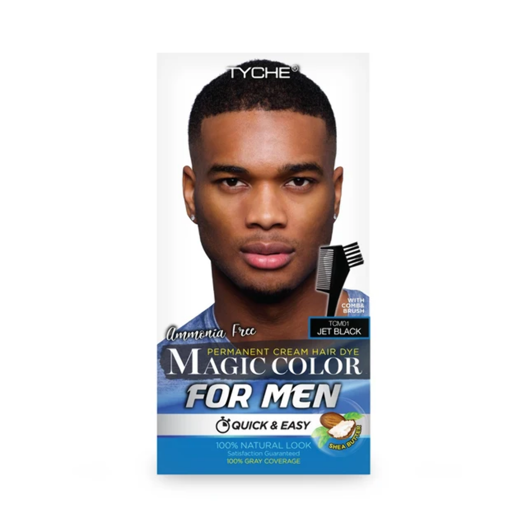 TYCHE - MAGIC HAIR COLOR  PERMANENT CREAM HAIR DYE - JET BLACK