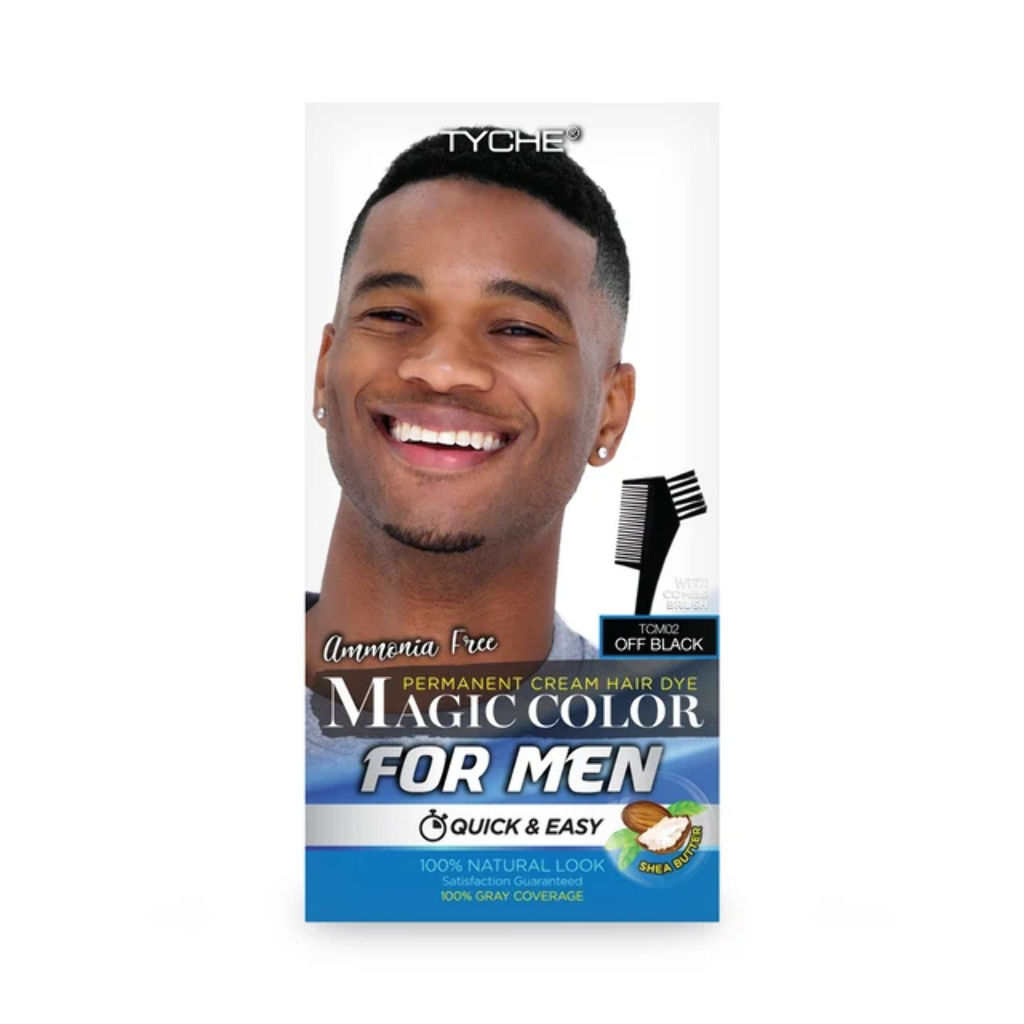 TYCHE - MAGIC HAIR COLOR  PERMANENT CREAM HAIR DYE - OFF BLACK