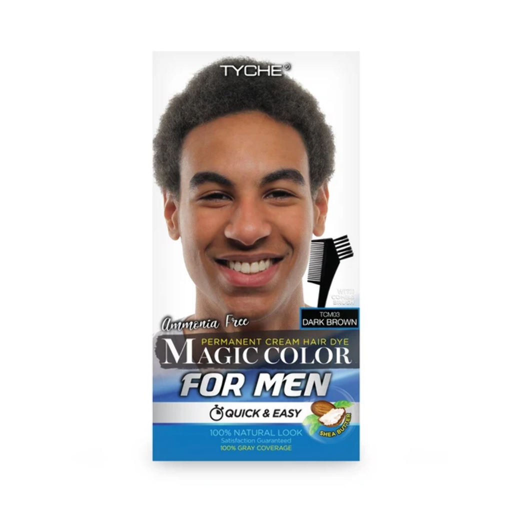 TYCHE - MAGIC HAIR COLOR  PERMANENT CREAM HAIR DYE - DARK BROWN