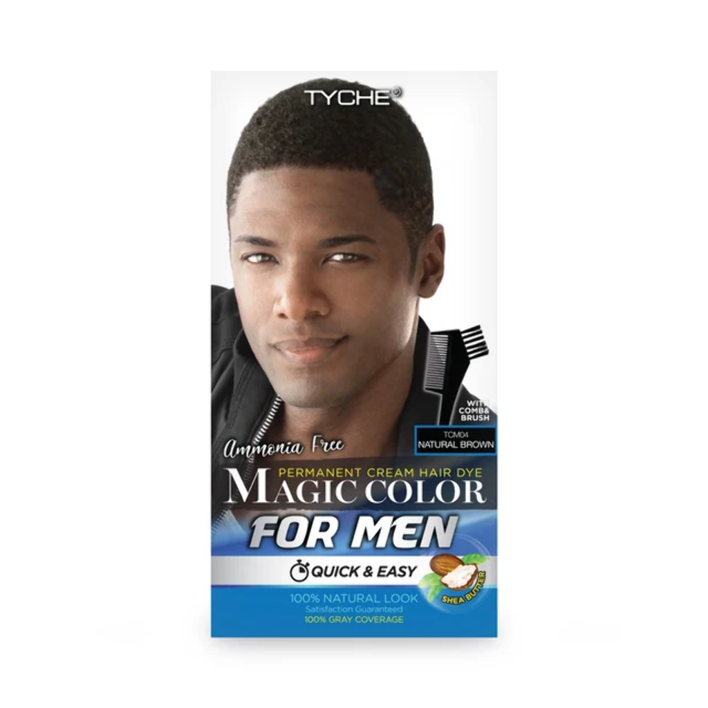 TYCHE - MAGIC HAIR COLOR  PERMANENT CREAM HAIR DYE - NATURAL BROWN