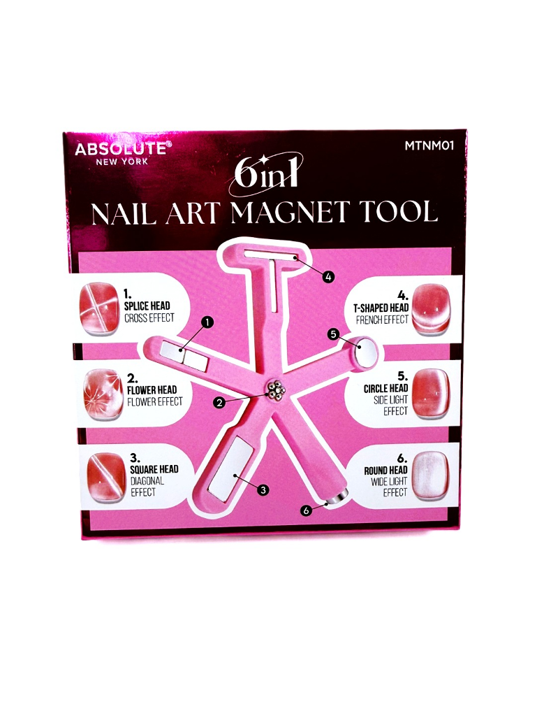 ABNY - 6 IN 1 NAIL ART MAGNET TOOL - PINK