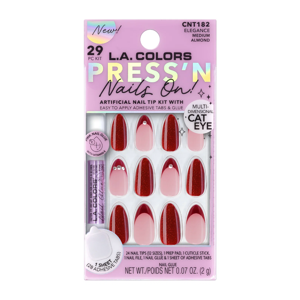 LC PRESS N NAIL TIP-BUNDY/FRENCH MIX