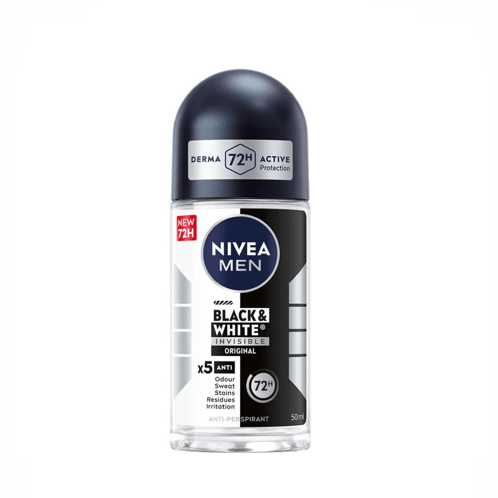NIVEA 72h ROLL ON DEODORANT-BLACK & WHITE-INVISIBLE CLEAR