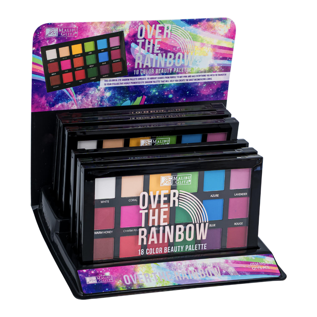 MALIBU GLITZ - OVER THE RAINBOW 18 COLOR BEAUTY PALETTE