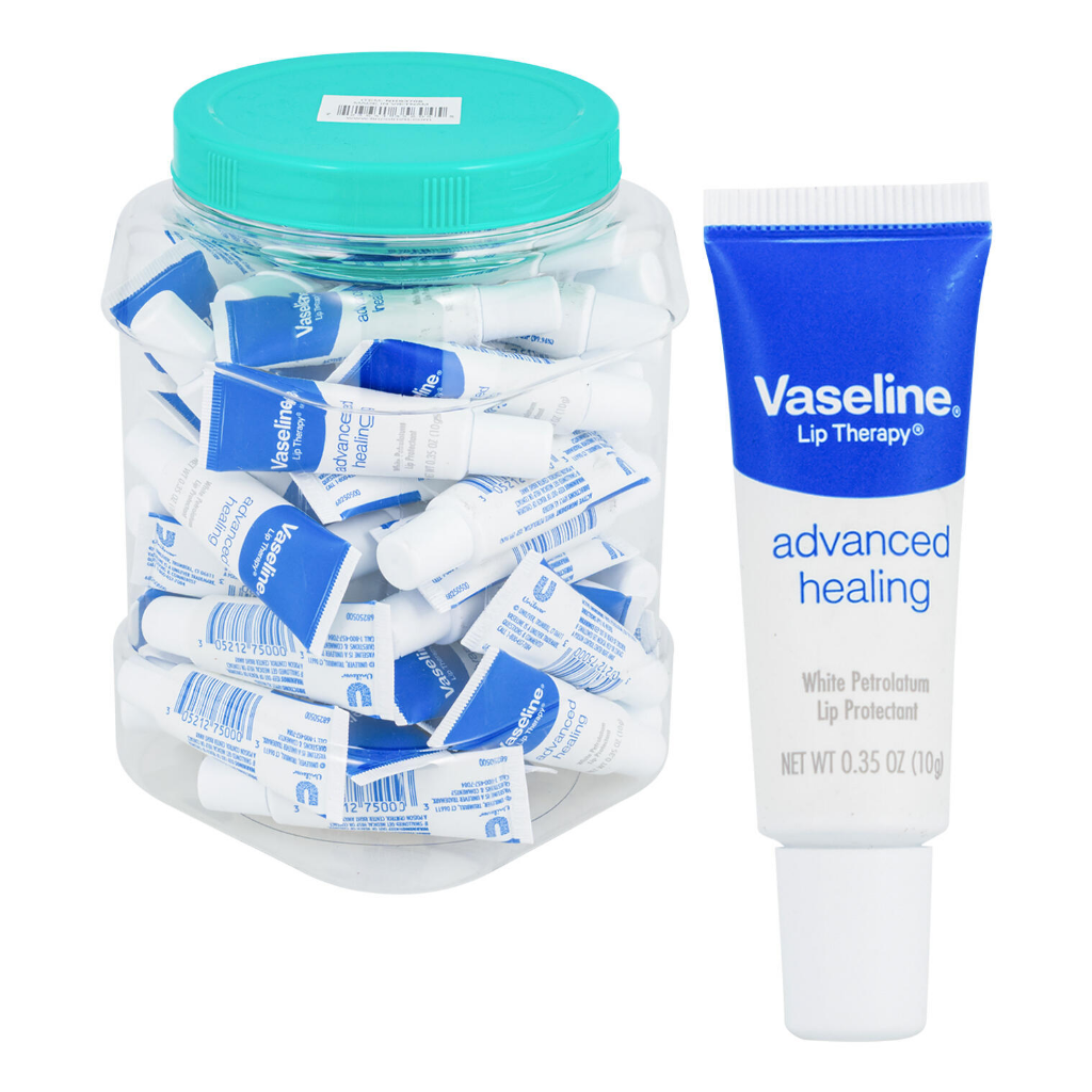 VASELINE LIP THERAPY LIP BALM TUBE 0.35OZ 48PC/JAR
