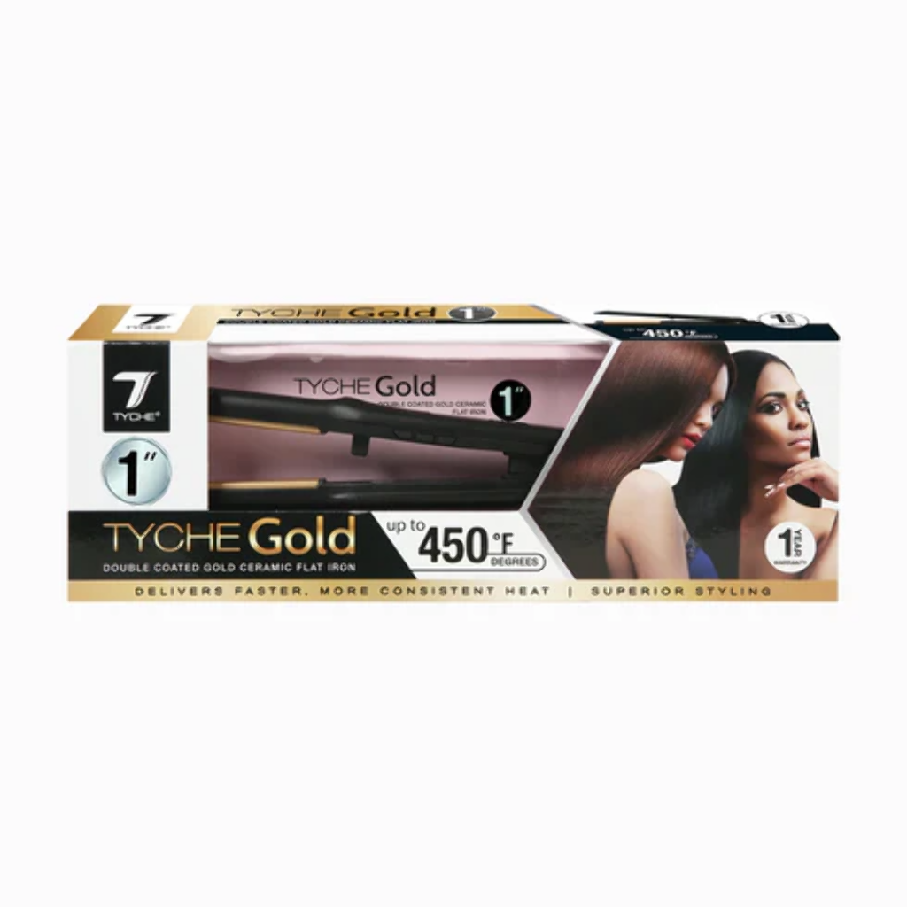 TYCHE-GOLD Ceramic Flat Iron1"