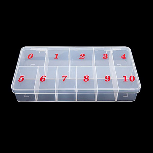 CLEAR NAIL TIP ORGANIZER WITH - NUMBER