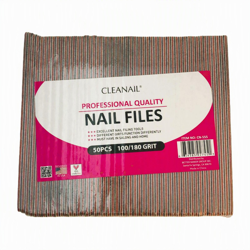 NAIL FILE SQUARE 100/180 (50PC/PK)