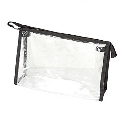 MAKEUP BAG CLEAR LARGE - BEIGE/BROWN/BLACK ASSORTED COLOR