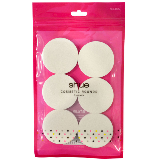 SHUE-COSMETIC ROUND SPONGES 6CT