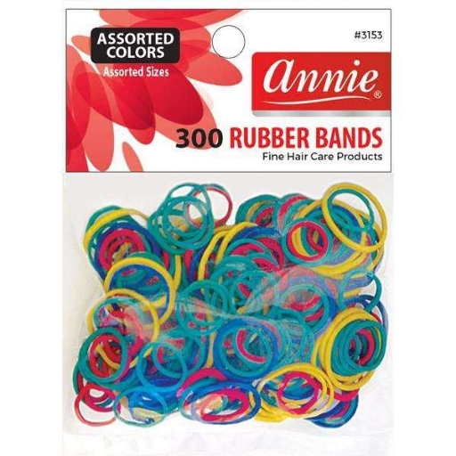 Annie Rubber Bands Asst Size 300Ct Asst Color 3153