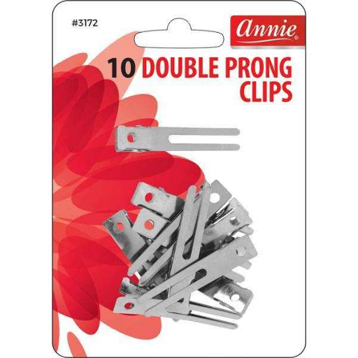 Annie-Double Prong Clips 10Ct