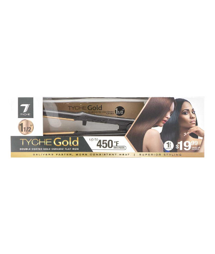 TYCHE GOLD 1 1/2" CERAMIC FLAT IRON