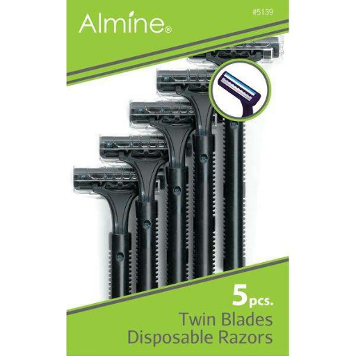 ANN-5139 Almine-5PC TWIN BLADES DISPOSABLE RAZOR/12pcs